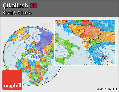 Political Location Map of Çikallesh