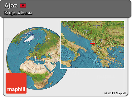 Satellite Location Map of Ajaz