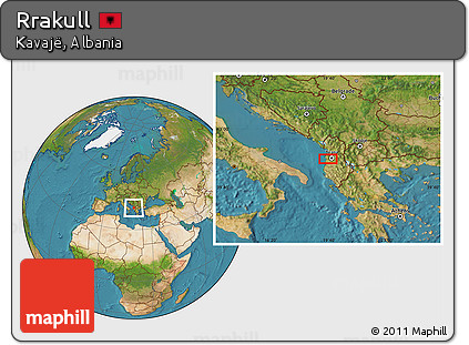 Satellite Location Map of Rrakull