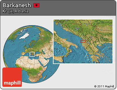 Satellite Location Map of Barkanesh