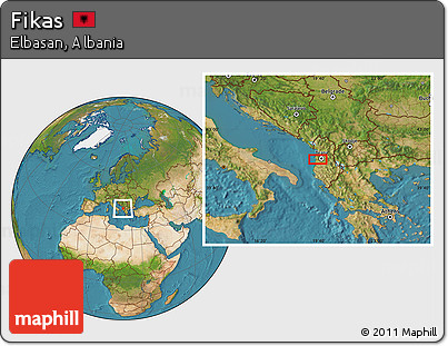 Satellite Location Map of Fikas
