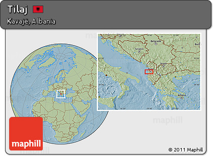 Savanna Style Location Map of Tilaj, hill shading