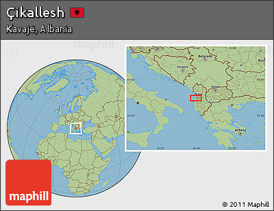 Savanna Style Location Map of Çikallesh