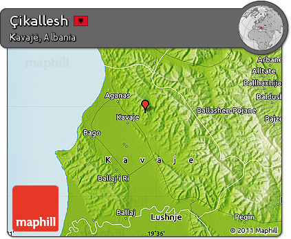 Physical Map of Çikallesh