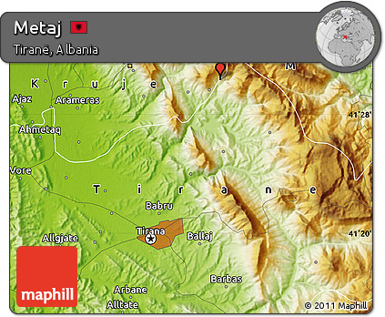 Physical Map of Metaj