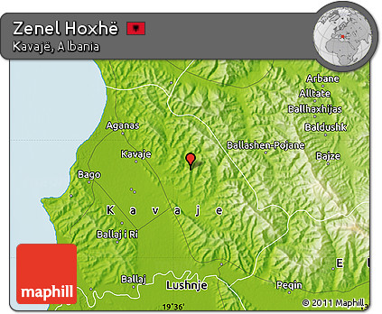 Physical Map of Zenel Hoxhë