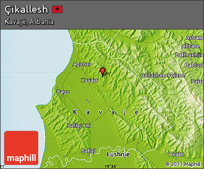 Physical Map of Çikallesh
