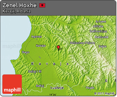 Physical Map of Zenel Hoxhë