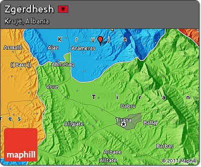 Political Map of Zgërdhesh