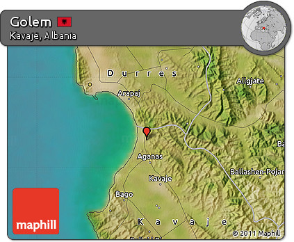 Satellite Map of Golem