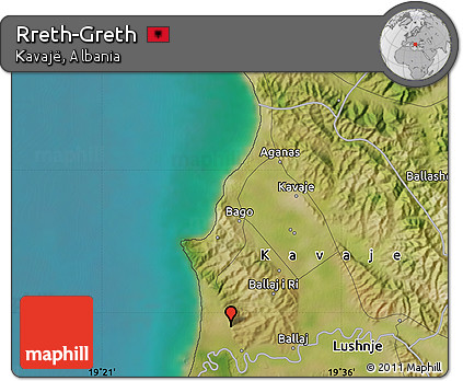 Satellite Map of Rreth-Greth