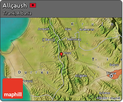 Satellite Map of Allçaush