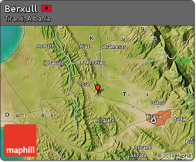 Satellite Map of Bërxull