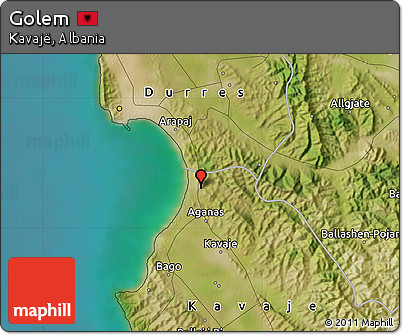 Satellite Map of Golem