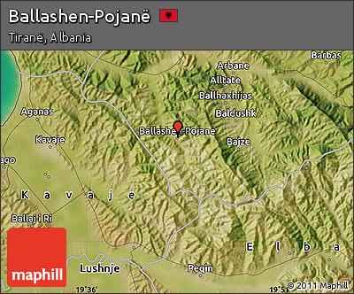 Satellite Map of Ballashen-Pojanë