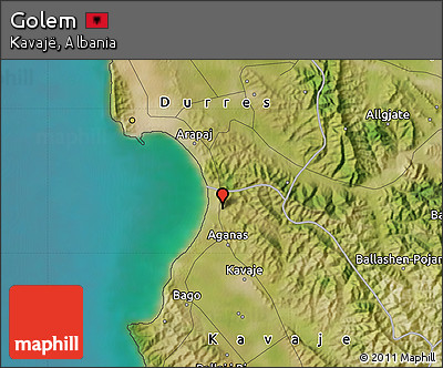 Satellite Map of Golem