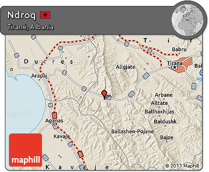 Shaded Relief Map of Ndroq