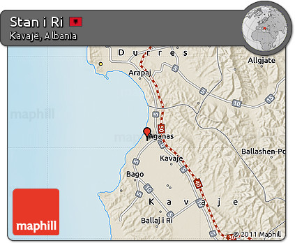 Shaded Relief Map of Stan I Ri