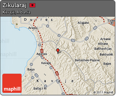 Shaded Relief Map of Zikularaj