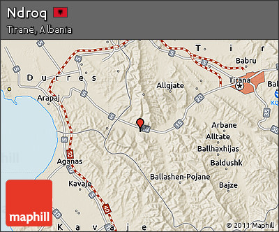 Shaded Relief Map of Ndroq
