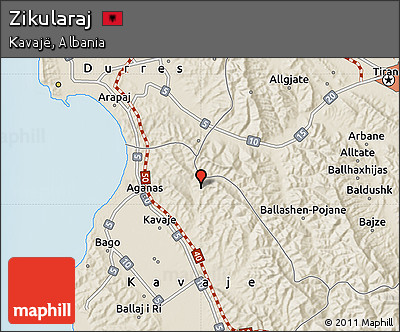 Shaded Relief Map of Zikularaj