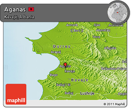 Physical Panoramic Map of Aganas