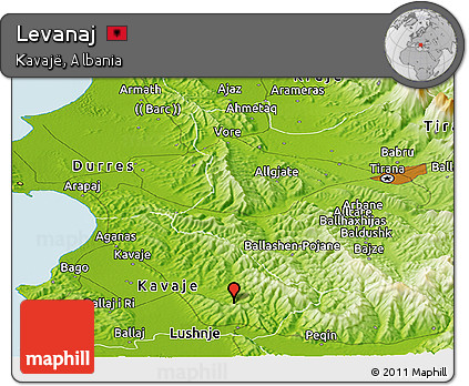 Physical Panoramic Map of Levanaj