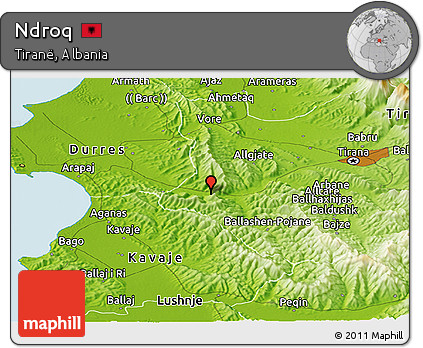 Physical Panoramic Map of Ndroq