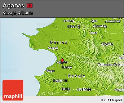 Physical Panoramic Map of Aganas