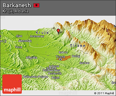 Physical Panoramic Map of Barkanesh