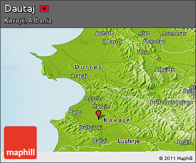 Physical Panoramic Map of Dautaj