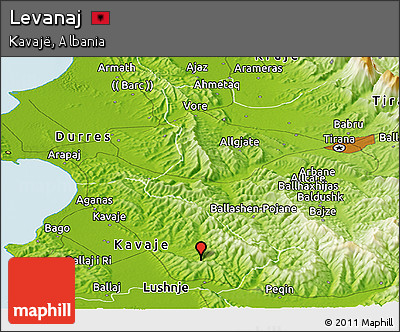 Physical Panoramic Map of Levanaj