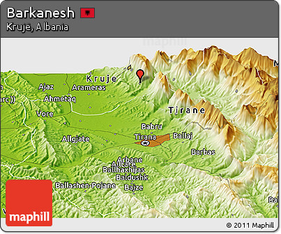 Physical Panoramic Map of Barkanesh