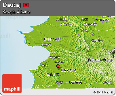 Physical Panoramic Map of Dautaj