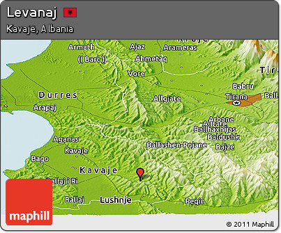 Physical Panoramic Map of Levanaj