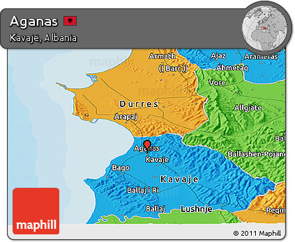 Political Panoramic Map of Aganas