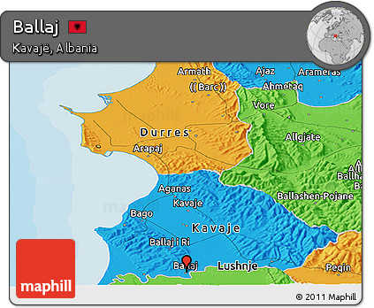 Political Panoramic Map of Ballaj