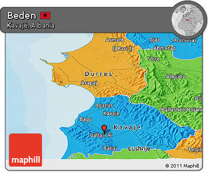 Political Panoramic Map of Beden