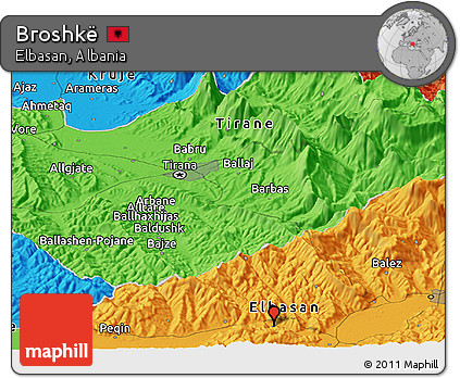 Political Panoramic Map of Broshkë