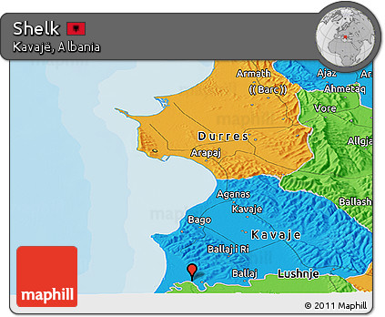 Political Panoramic Map of Shelk