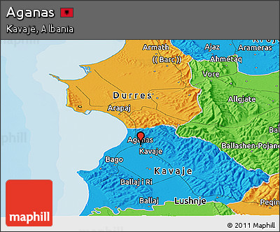 Political Panoramic Map of Aganas