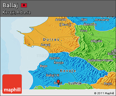 Political Panoramic Map of Ballaj