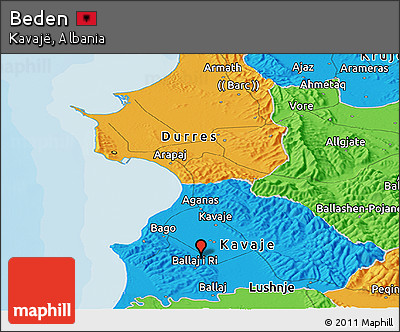 Political Panoramic Map of Beden