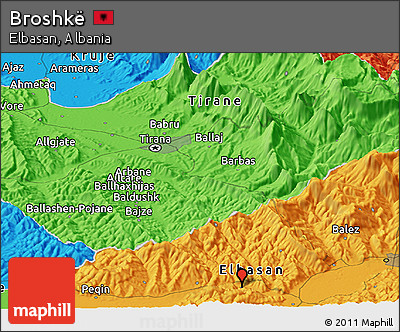 Political Panoramic Map of Broshkë