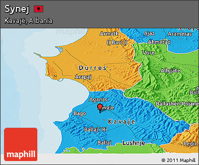 Political Panoramic Map of Synej