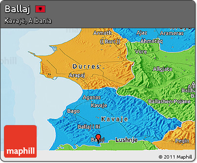 Political Panoramic Map of Ballaj