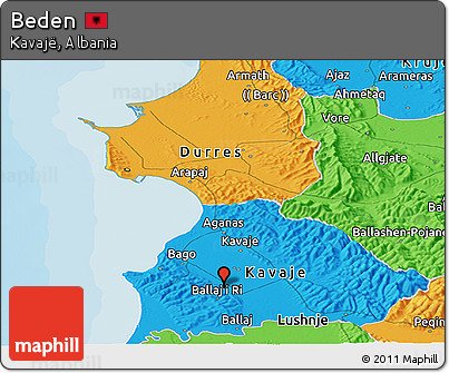 Political Panoramic Map of Beden