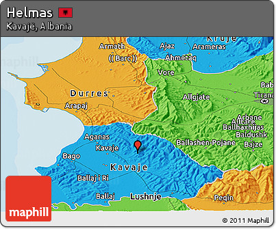 Political Panoramic Map of Helmas