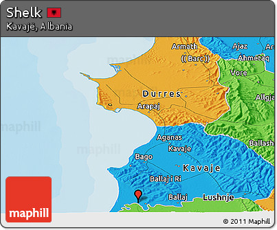 Political Panoramic Map of Shelk
