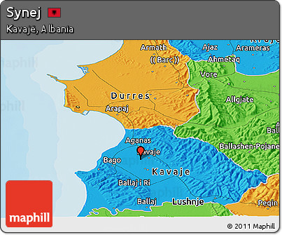 Political Panoramic Map of Synej